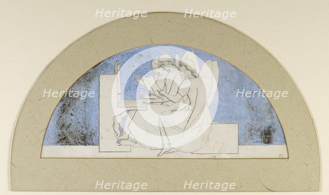 Lunette for Music, late 19th century. Artist: John Everett Millais.