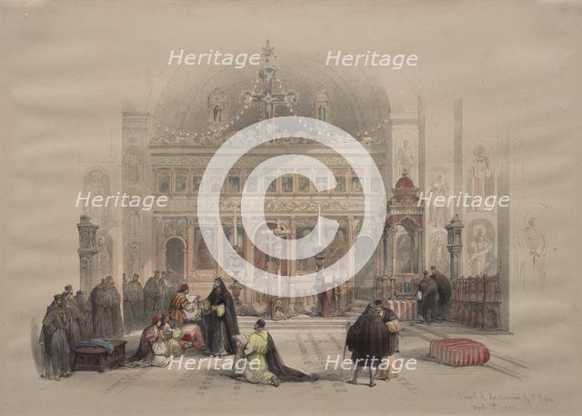 Chapel of the Convent of St. Saba, 1839. Creator: David Roberts (British, 1796-1864).