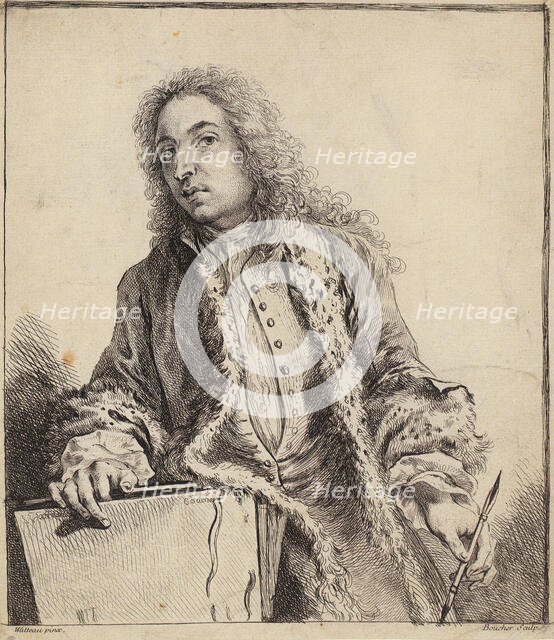 Self-Portrait, before 1721. Creator: Watteau, Jean Antoine (1684-1721).