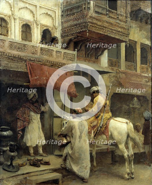 Street Scene in India, ca. 1885. Creator: Edwin Lord Weeks.