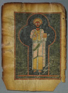 Evangelia IV Etiopice (Ge´ez), Ethiopian Manuscript. Four Gospels, 14th century, design: 14th cent. Creator: Anon.