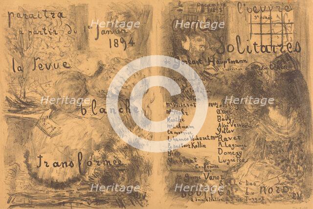 Ames solitaires, 1893. Creator: Edouard Vuillard.