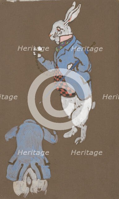 White Rabbit (costume design for Alice-in-Wonderland, 1915), 1915. Creator: William Penhallow Henderson.