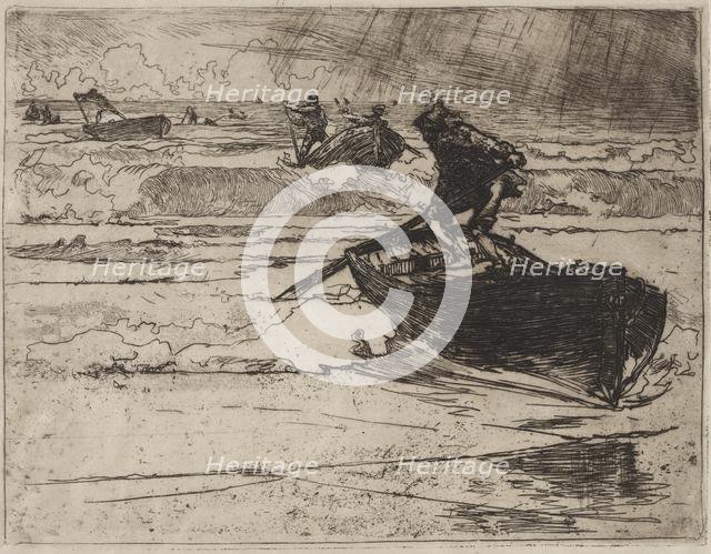 Pêcheurs Fuyants devant lOrage, 1892. Creator: Auguste Louis Lepère (French, 1849-1918).