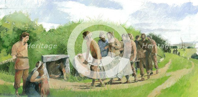 Arthur's Stone, Prehistory, (c1990-2010). Artist: Ivan Lapper.