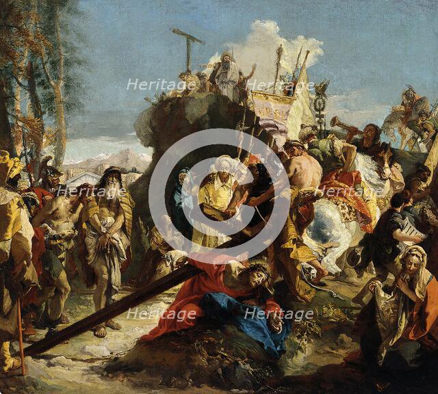 Christ on the route to Calvary, unknown date, (c1730). Creators: Workshop of Giovanni Battista Tiepolo, Giovanni Battista Tiepolo.