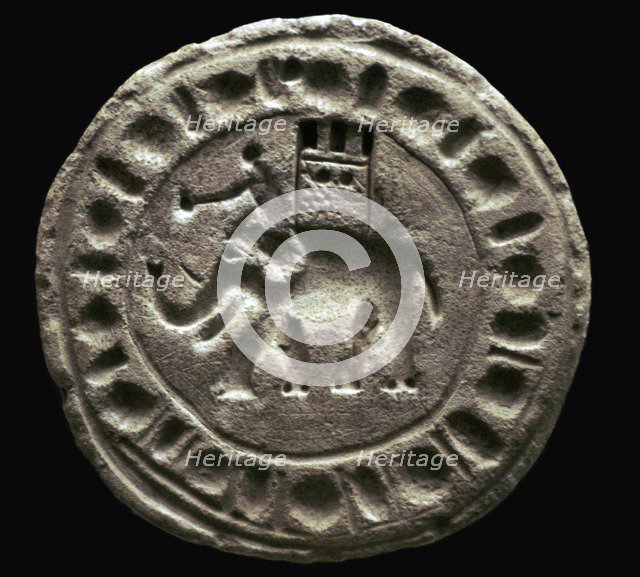 Terracotta plaque showing a war elephant. Artist: Unknown