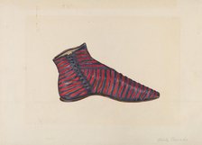 Woman's Slipper, c. 1938. Creator: Adele Brooks.