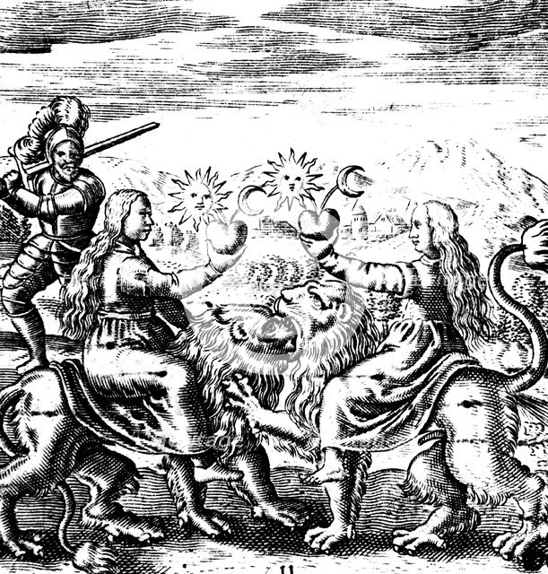 The Eleventh Key of Basil Valentine, legendary 15th century German monk and alchemist, 1651. Artist: Unknown