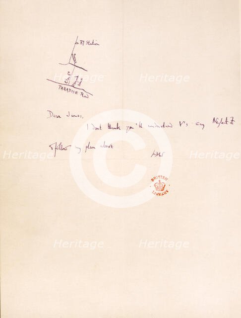 Note to James Strachey from Leonard Woolf, c1915-c1924. Creator: Leonard Woolf.