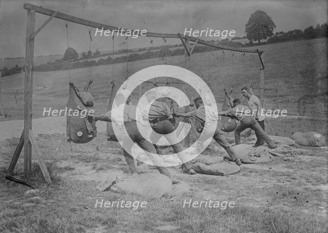 Bayonet practice, British training, 16 Aug 1917. Creator: Bain News Service.