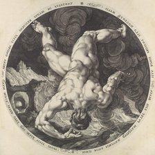 Tantalus, from The Four Disgracers, 1588., 1588. Creator: Hendrik Goltzius.