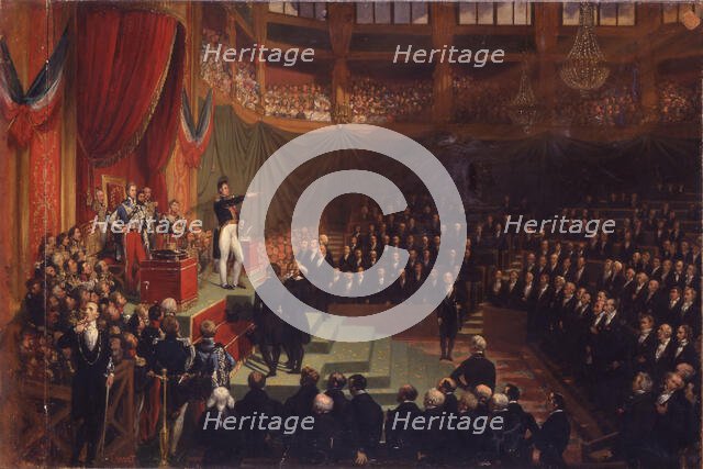 Louis-Philippe I is sworn in as king before the Chamber of Deputies, 9th August 1830, 1831. Creator: Court, Joseph-Désiré (1797-1865).