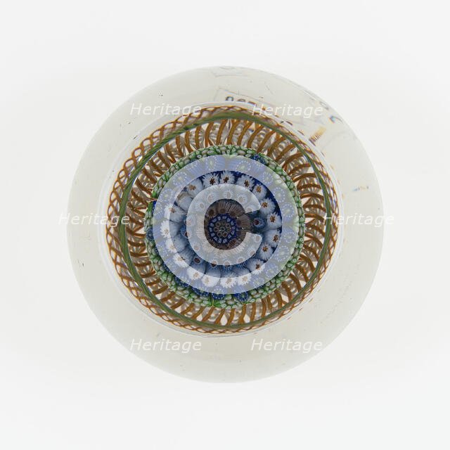 Paperweight, Saint-Louis, c. 1845-55. Creator: Saint-Louis Glassworks.