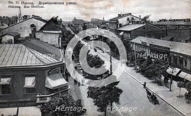 Deribasovskaya Street, Odessa, Russia, mid 19th century. Artist: Unknown