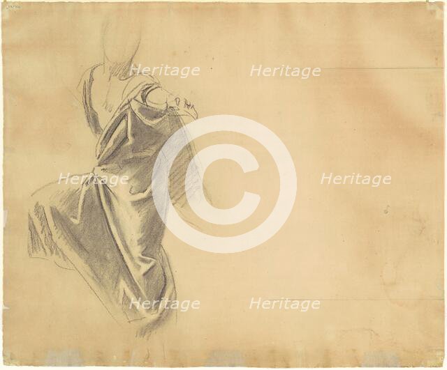 Study of Drapery [verso], 1920-1922. Creator: John Singer Sargent.