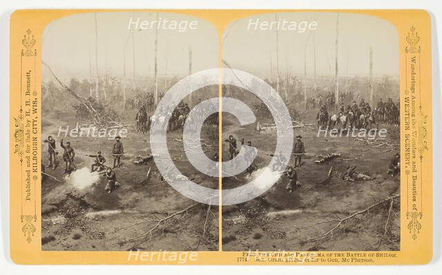 Gen. Grant giving order to Gen. McPherson, 1887. Creator: Henry Hamilton Bennett.