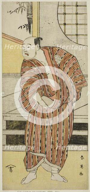 The Actor Kataoka Nizaemon VII as Hayakawa Matabei (?) in the Play Furiwake-gami..., c. 1796. Creator: Katsukawa Shun'ei.