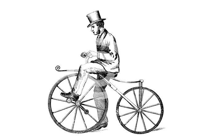 'Boneshaker' bicycle, c1870. Artist: Unknown