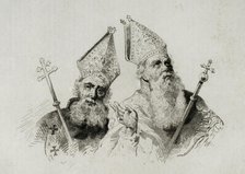 St Gregory the Enlightener, (257-c330), founder of the Armenian Apostolic Church, 1838.  Creators: Hippolyte Lalaisse, Moret.