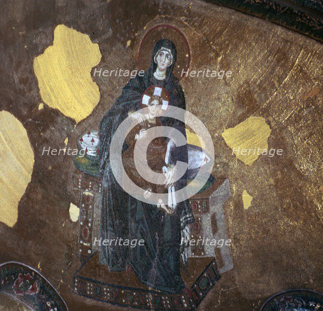 Byzantine mosaic of the Mother and Child. Artist: Unknown