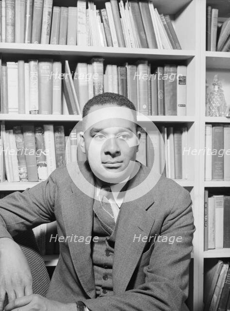 Richard Wright, Negro poet, in his study, New York, 1943. Creator: Gordon Parks.