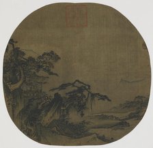 Landscape: pavilions on a mountain side; a stream below, Ming dynasty, 16th century. Creator: Ma, Yuan.