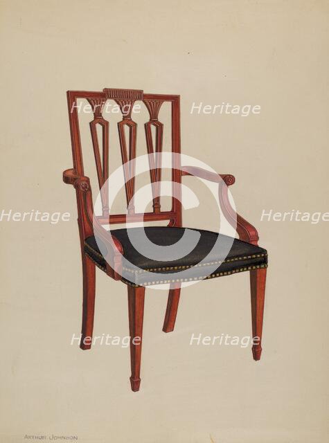 Armchair, c. 1937. Creator: Arthur Johnson.