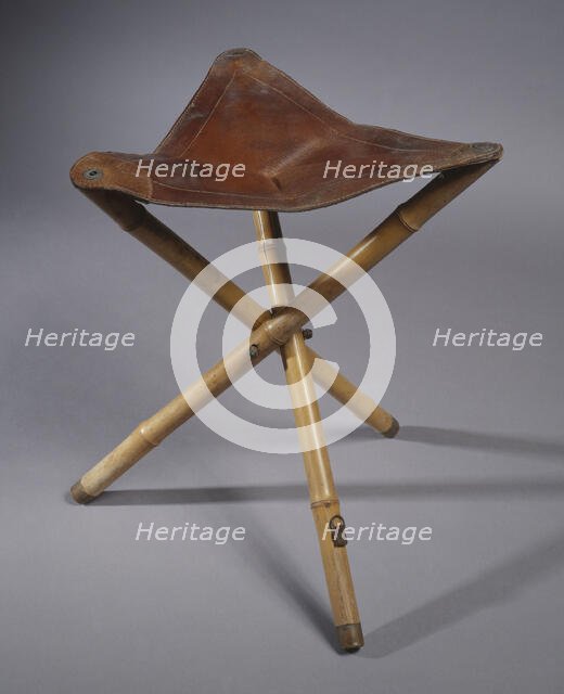 Folding stool, before 1932. Creator: Unknown.