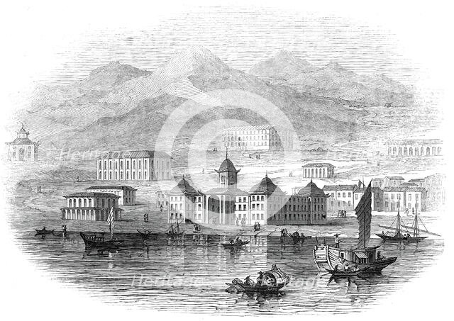 Victoria Barracks, Hong Kong - from a sketch by a correspondent, 1845. Creator: Unknown.