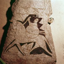 Detail of a Viking Horseman, Stela, Gotland, c8th century. Artist: Unknown.