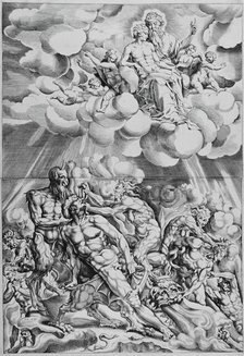 Lazarus in Heaven and the Rich Man in Hell, 1547. Creator: Cornelis Bos.