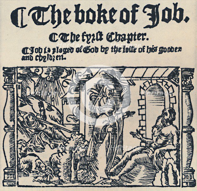 'Woodcut from the Great Bible, 1539', 1539, (1947). Artist: Unknown.
