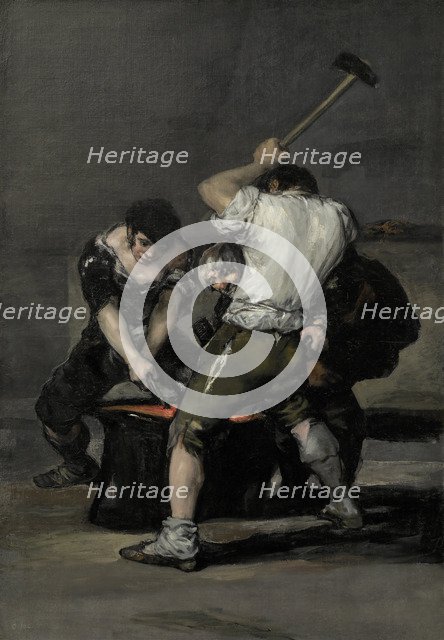 The Forge, c. 1815. Artist: Goya, Francisco, de (1746-1828)