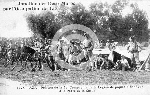 24th company of the French Foreign Legion, Taza, Morocco, 1904. Artist: Unknown