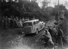 1934 Standard Sixteen taking part in a Standard Car Owners Club trial. Artist: Bill Brunell.