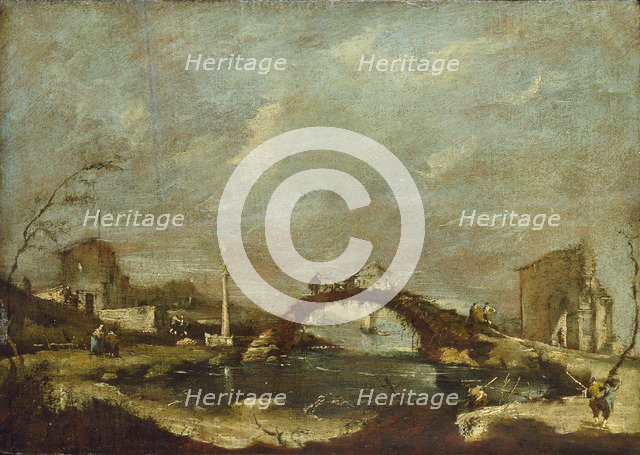 Capriccio Landscape, mid 18th century. Artist: Francesco Guardi.