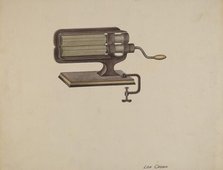 Fluting Iron, 1935/1942. Creator: Lon Cronk.