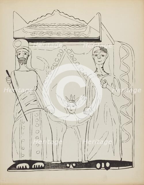 Plate 28: The Holy Family: From Portfolio "Spanish Colonial Designs of New Mexico", 1935/1942. Creator: Unknown.