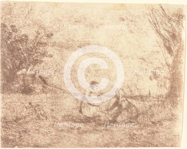 Farm Children (Les Enfants de la ferme), 1853. Creator: Jean-Baptiste-Camille Corot.