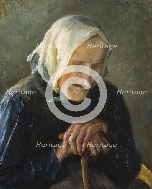 The Old Blind Woman, 1903. Creator: Fanny Brate.