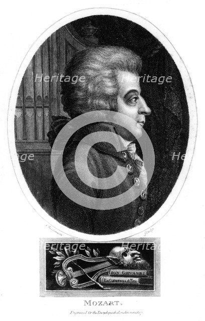 Wolfgang Amadeus Mozart, 18th century Austrian composer, 1819. Artist: John Chapman