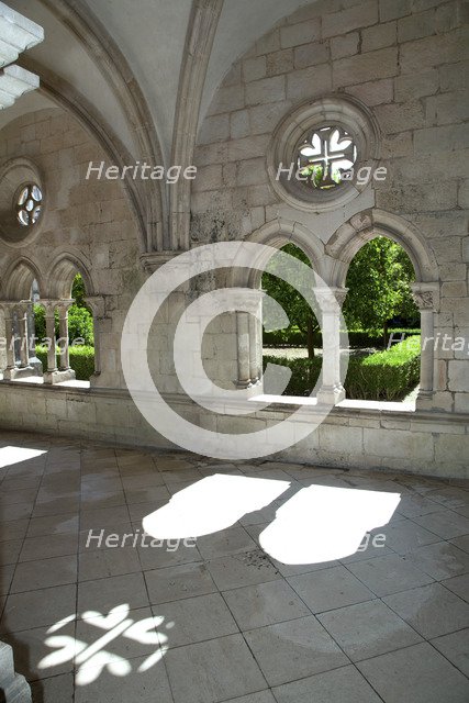 Cloister and view of the courtyard, Monastery of Alcobaca, Alcobaca, Portugal, 2009.  Artist: Samuel Magal