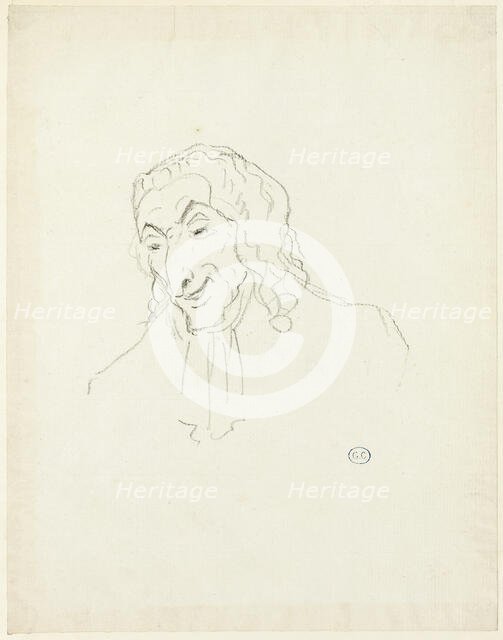 Bust of a Man with a Jabot, c. 1810. Creator: Jacques-Louis David.