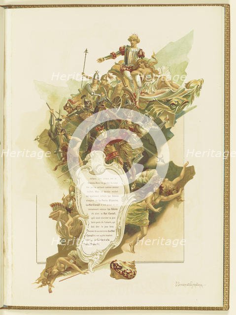 Program for the ballet La Perle by Marius Petipa and Riccardo Drigo, 1896. Creator: Samokish-Sudkovskaya, Elena Petrovna (1863-1924).