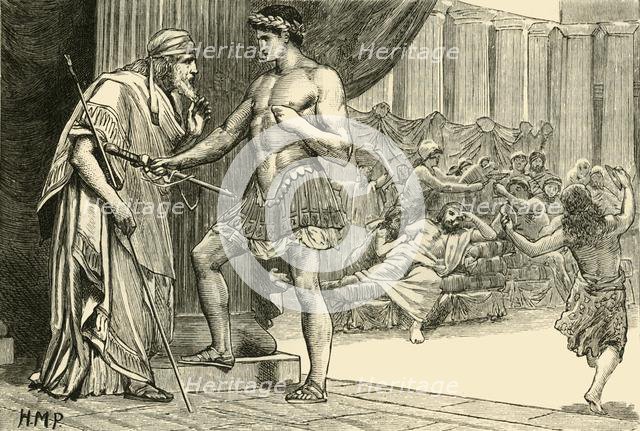 'Theseus and Aegeus', 1890.   Creator: Unknown.