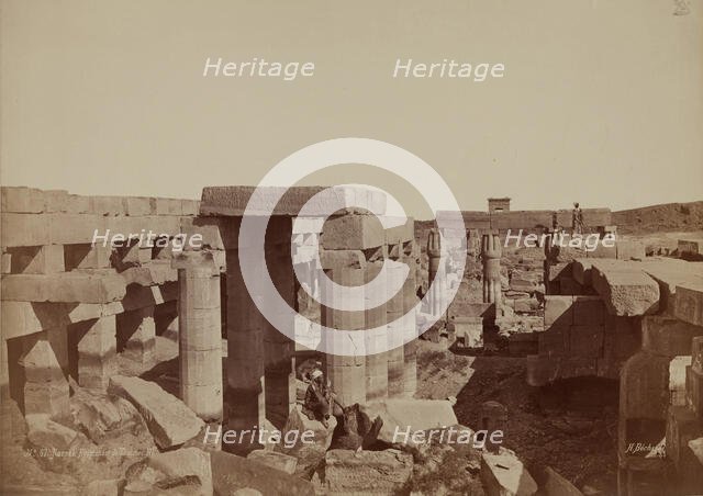 General View of the Back of the Temple of Karnak. Luxor, East Bank, late 19th century. Creator: Henri Bechard.
