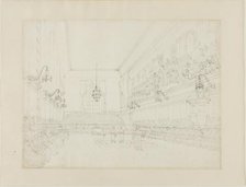 Study for The Hall, Blue Coat School, from Microcosm of London, c. 1808. Creator: Augustus Charles Pugin.