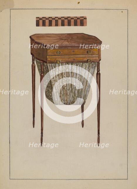 Sewing Table, c. 1939. Creator: Bessie Forman.