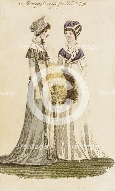 Fashion Plate (Morning Dress for Febr. 1799), 1799. Creator: Unknown.